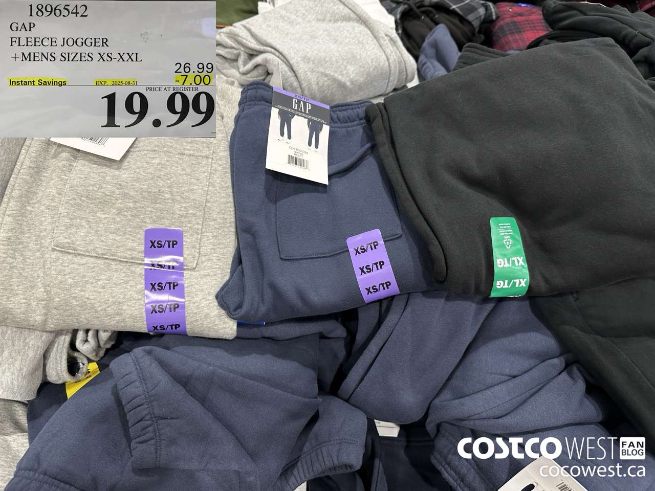 1896542 GAP FLEECE JOGGER MENS SIZES XS-XXL ($7.00 INSTANT SAVINGS EXPIRES ON 2025-08-31) $19.99