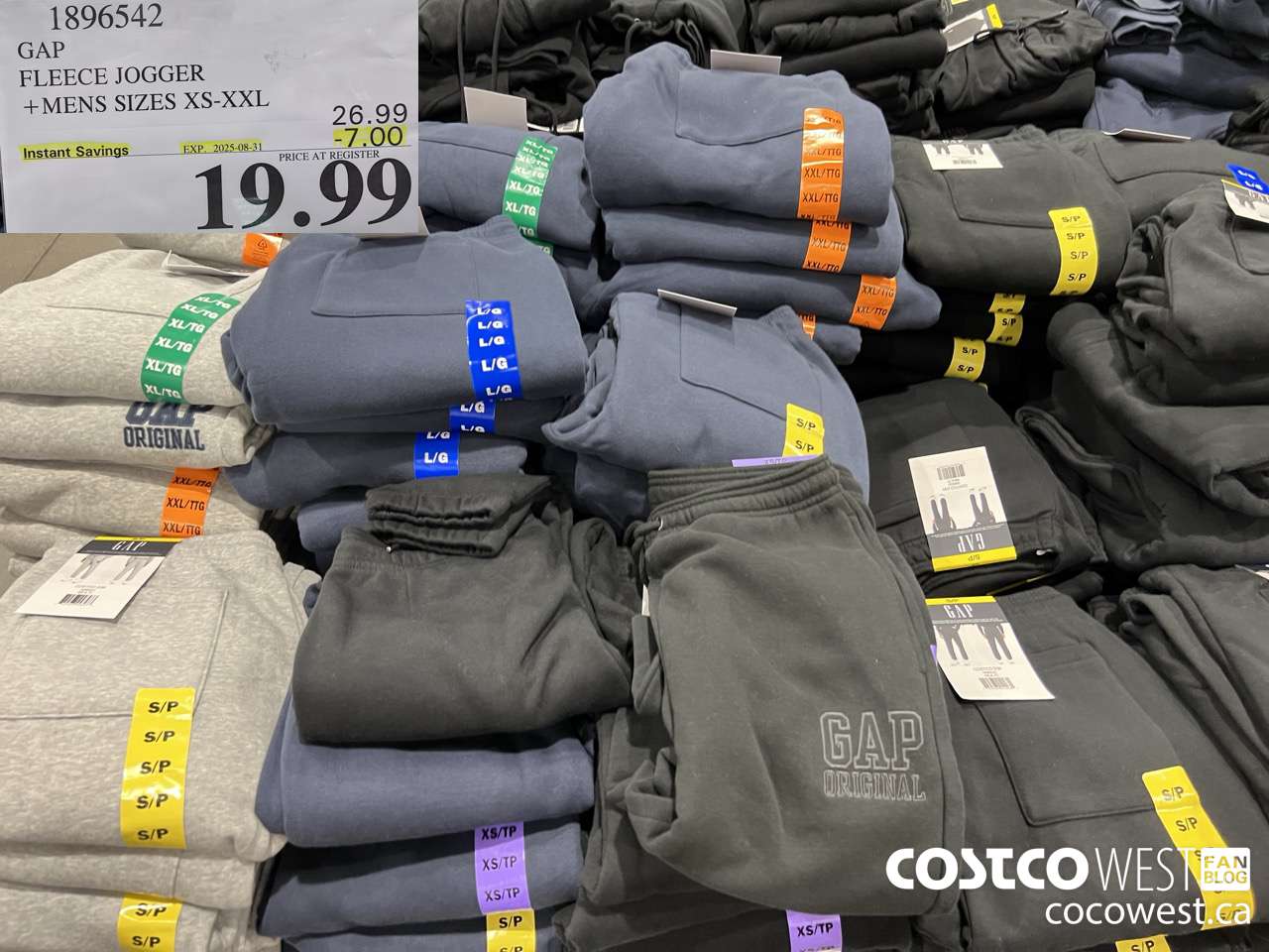 1896542 GAP FLEECE JOGGER MENS SIZES XS-XXL ($7.00 INSTANT SAVINGS EXPIRES ON 2025-08-31) $19.99