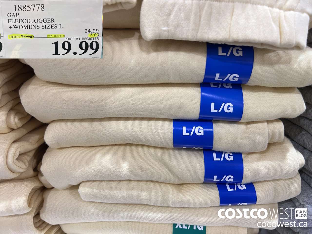 1885778 GAP FLEECE JOGGER WOMENS SIZES L ($5.00 INSTANT SAVINGS EXPIRES ON 2025-08-31) $19.99