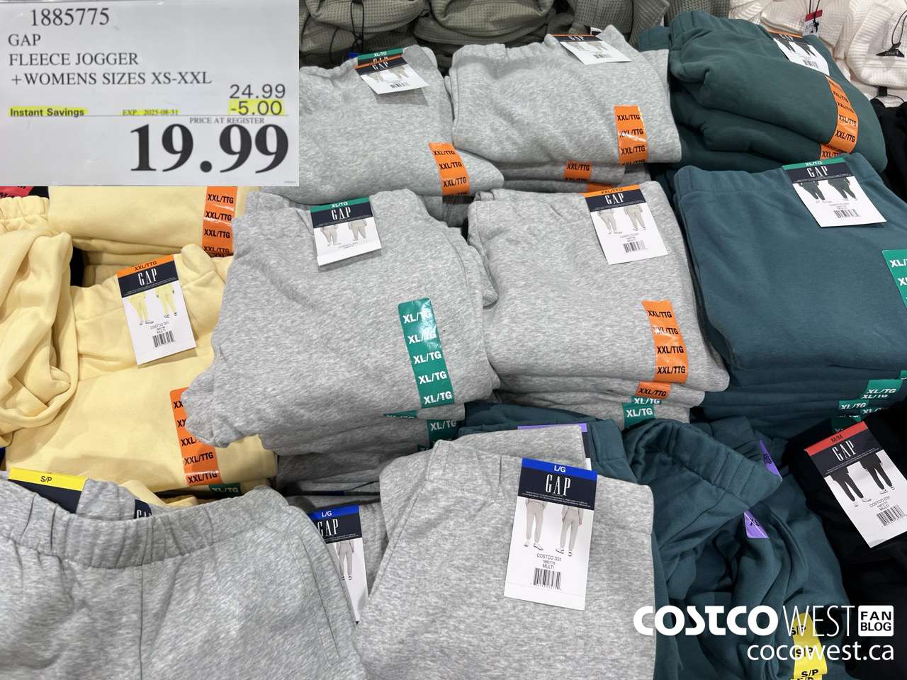 1885775 GAP FLEECE JOGGER WOMENS SIZES XS-XXL ($5.00 INSTANT SAVINGS EXPIRES ON 2025-08-31) $19.99