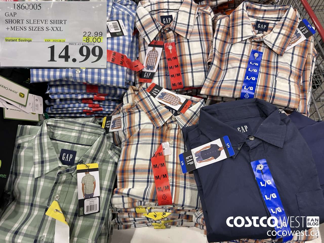 1860005 GAP SHORT SLEEVE SHIRT MENS SIZES S-XXL ($8.00 INSTANT SAVINGS EXPIRES ON 2025-08-24) $14.99