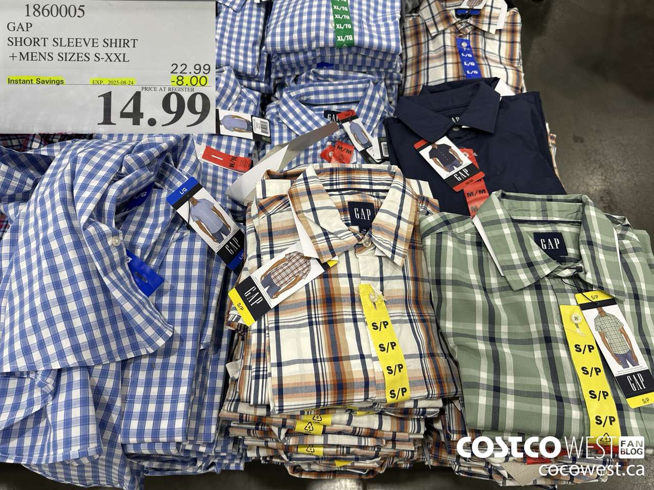1860005 GAP SHORT SLEEVE SHIRT MENS SIZES S-XXL ($8.00 INSTANT SAVINGS EXPIRES ON 2025-08-24) $14.99