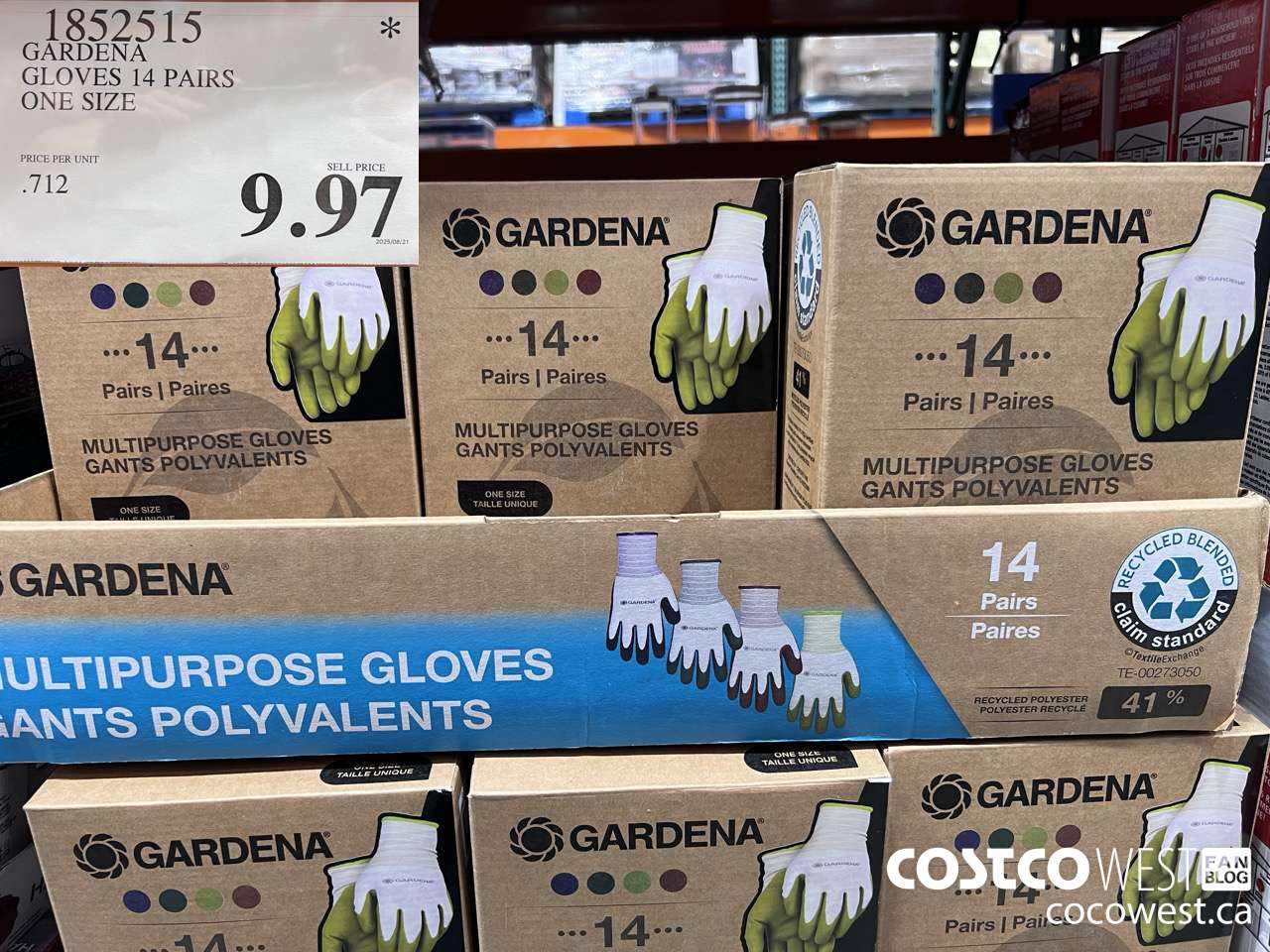 1852515 GARDENA GLOVES 14 PAIR ONE SIZE $9.97