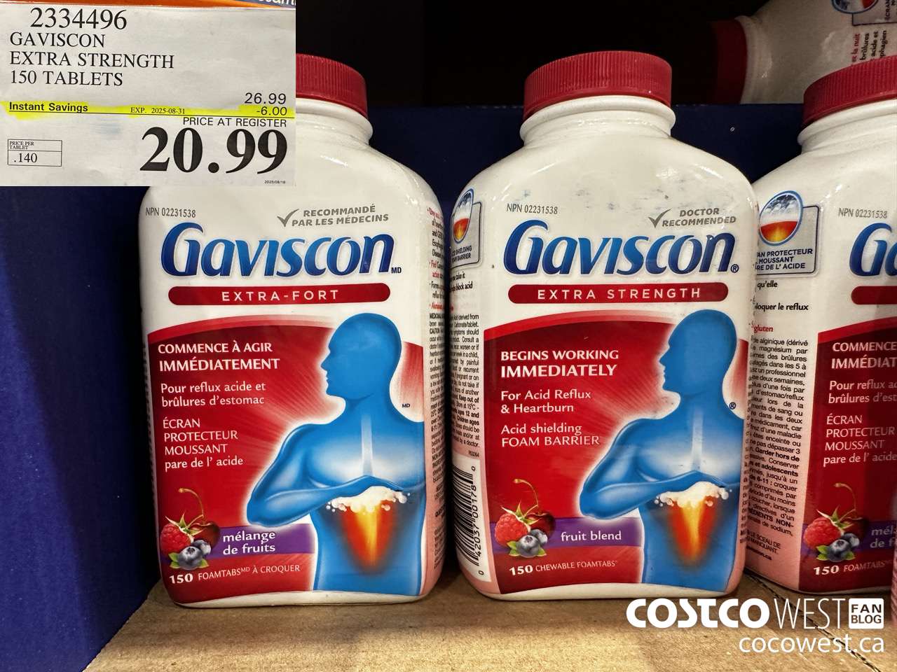 2334496 GAVISCON EXTRA STRENGTH 150 TABLETS ($6.00 INSTANT SAVINGS EXPIRES ON 2025-08-31) $20.99