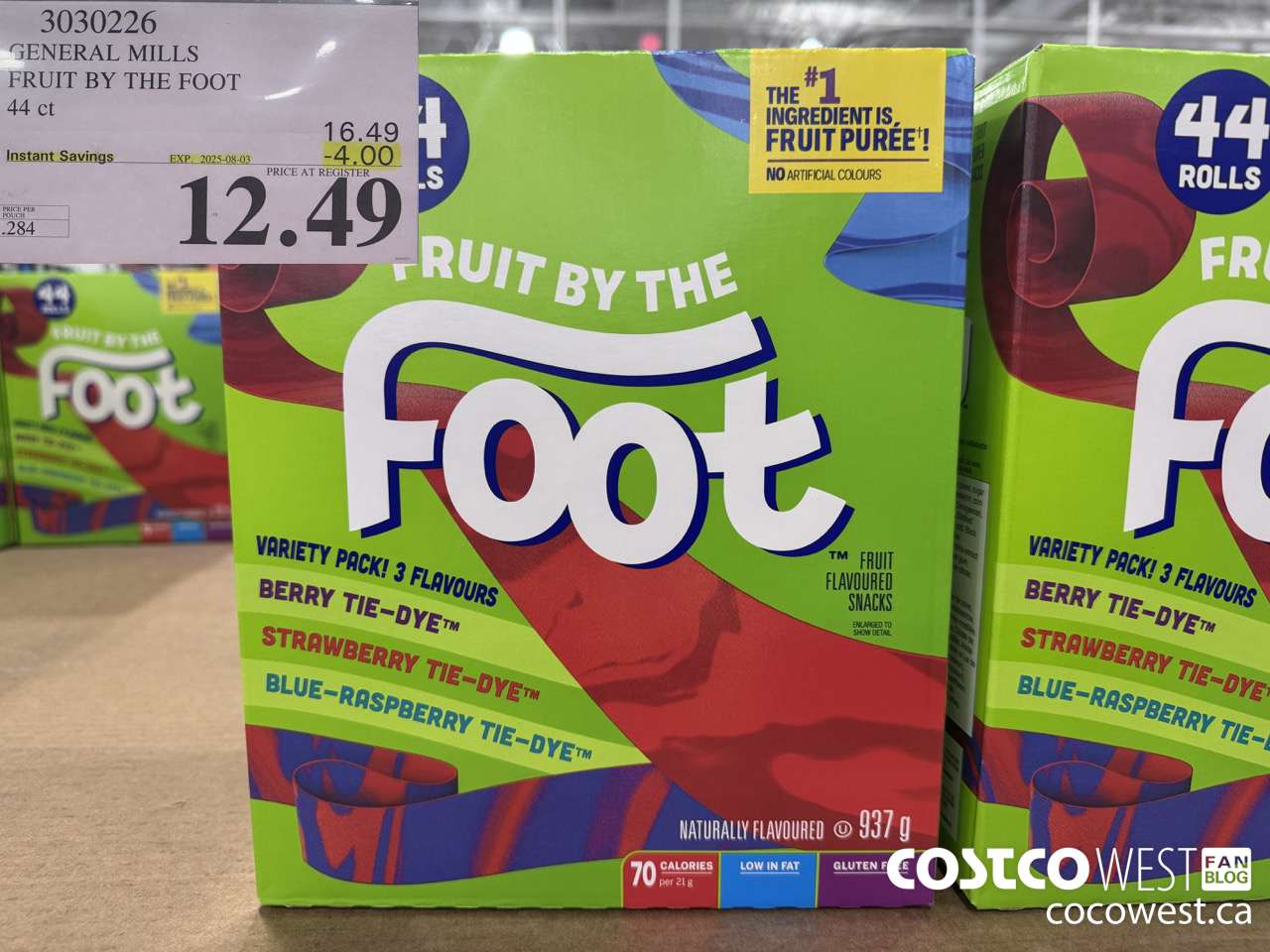 3030226 GENERAL MILLS FRUIT BY THE FOOT 44 ct ($4.00 INSTANT SAVINGS EXPIRES ON 2025-08-03) $12.49
