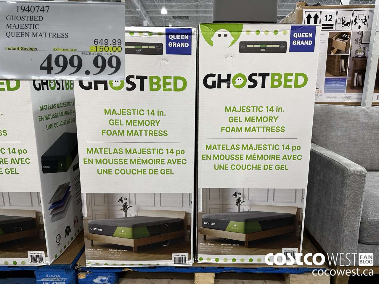 1940747 GHOSTBED MAJESTIC 14 IN QUEEN MATTRESS 14CICFM50 ($150.00 INSTANT SAVINGS EXPIRES ON 2025-08-03) $499.99