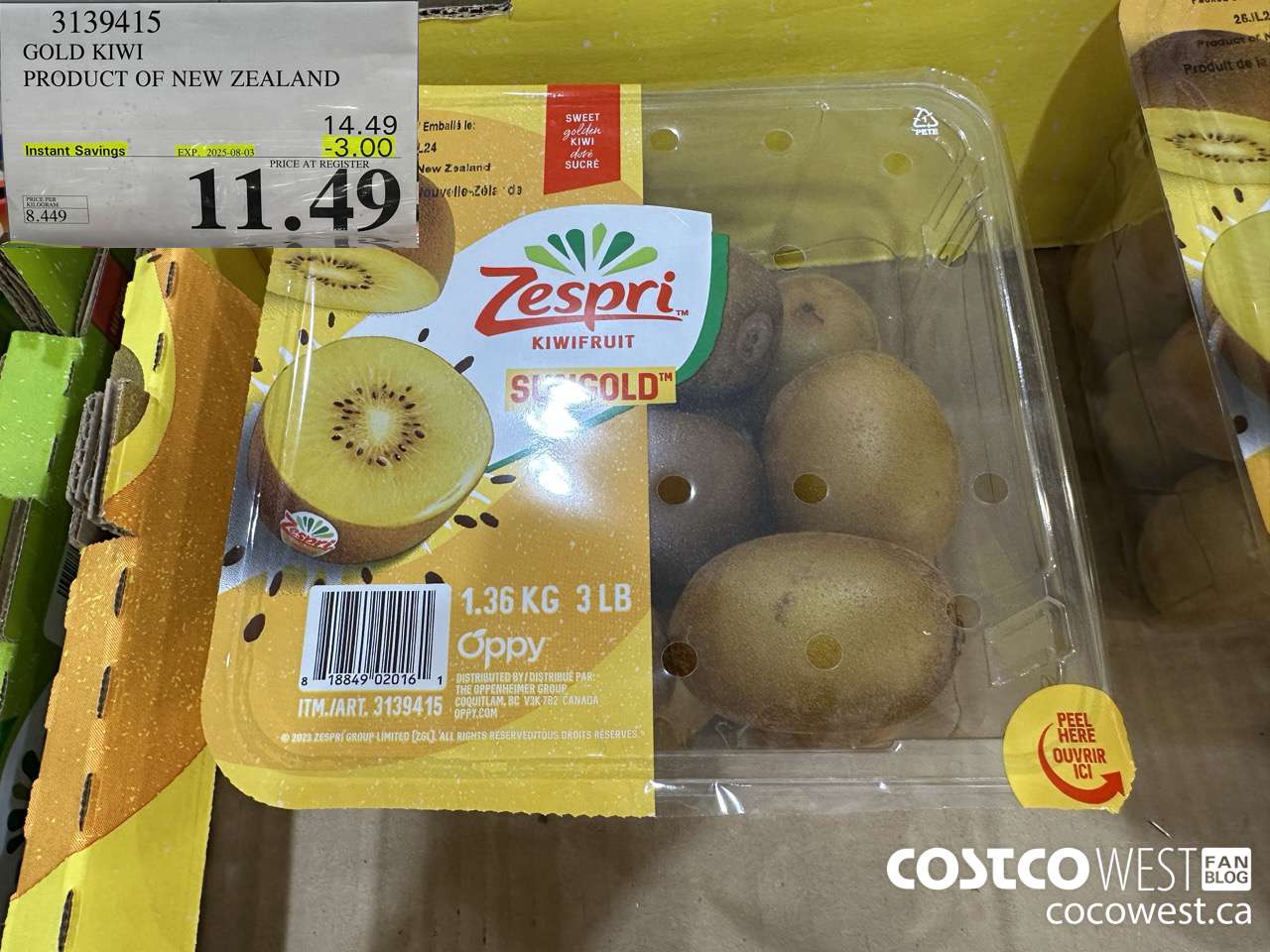 3139415 GOLD KIWI FRUIT PRODUCT OF NEW ZEALAND ($3.00 INSTANT SAVINGS EXPIRES ON 2025-08-03) $11.99