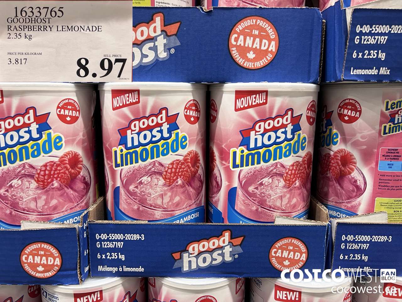 1633765 GOODHOST RASPBERRY LEMONADE 2.35 kg  $8.97