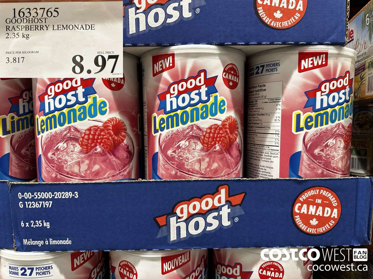 1633765 GOODHOST RASPBERRY LEMONADE 2.35 kg  $8.97