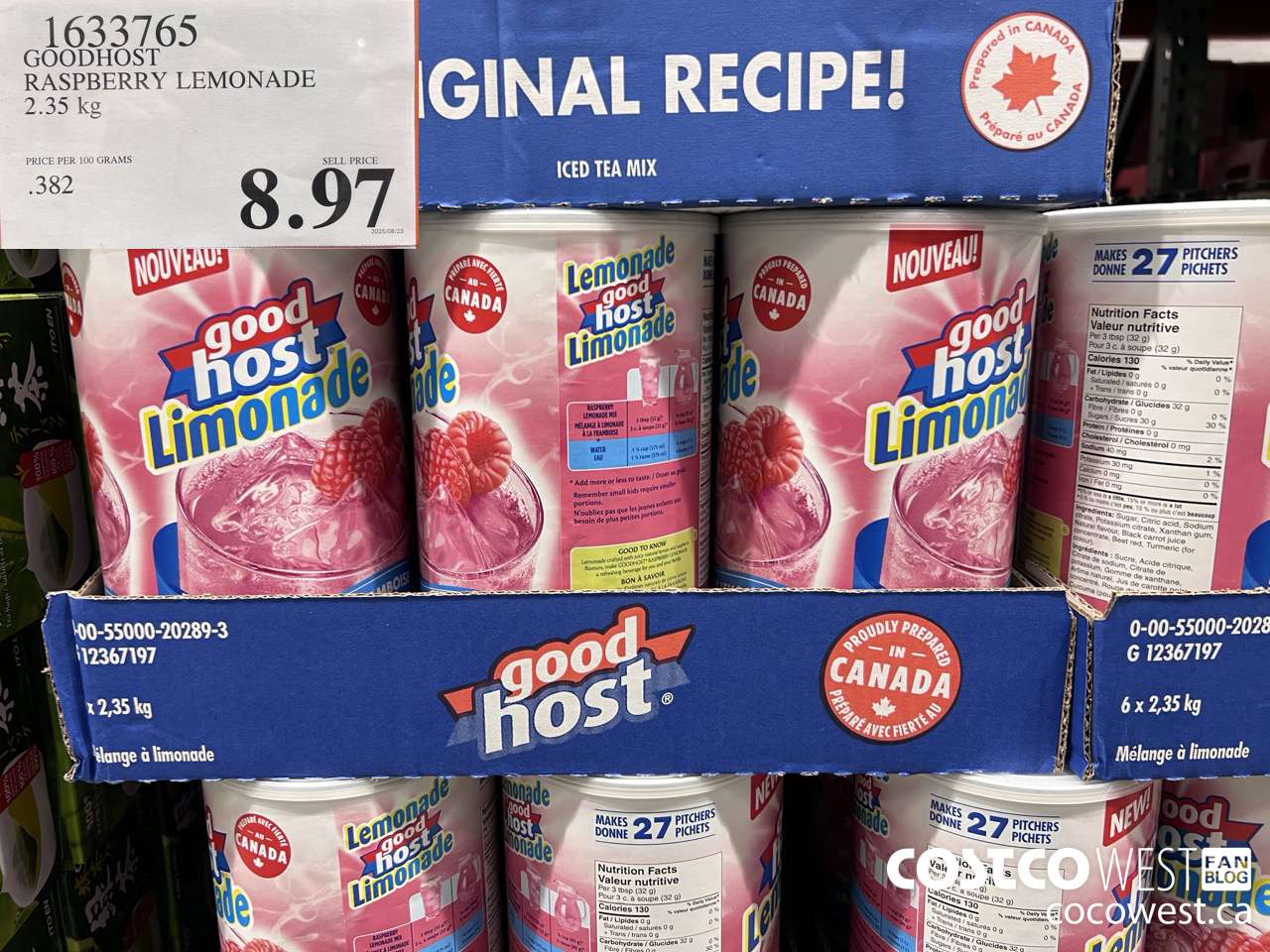 1633765 GOODHOST RASPBERRY LEMONADE 2.35 kg  $8.97