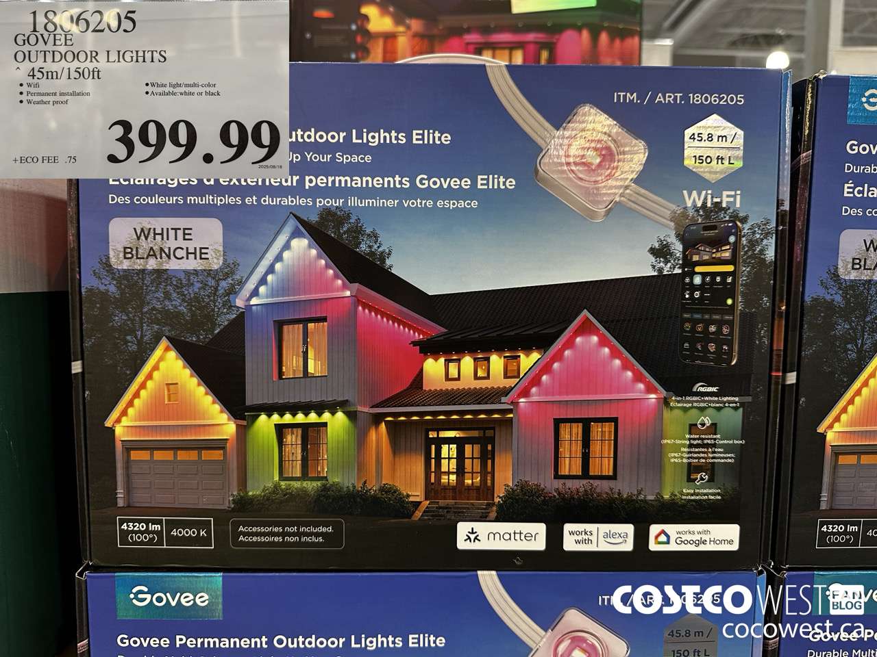 1806205 GOVEE OUTDOOR LIGHTS 45M/150FT $399.99