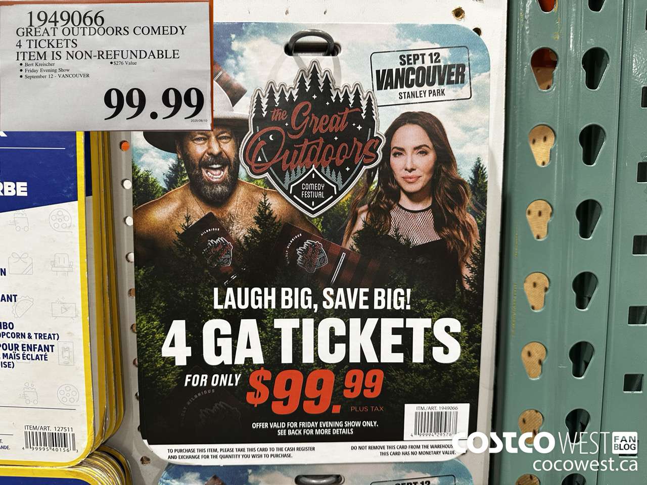 1949066 GREAT OUTDOORS COMEDY 4 TICKETS ITEM IS NON-REFUNDABLE $99.99