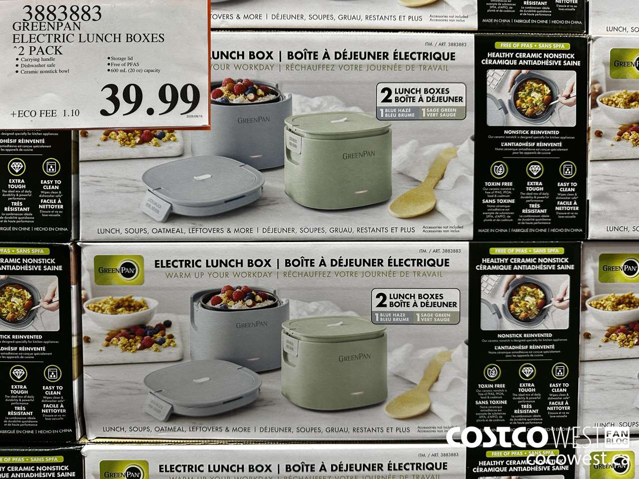 3883883 GREENPAN ELECTRIC LUNCH BOXES 2 PACK $39.99