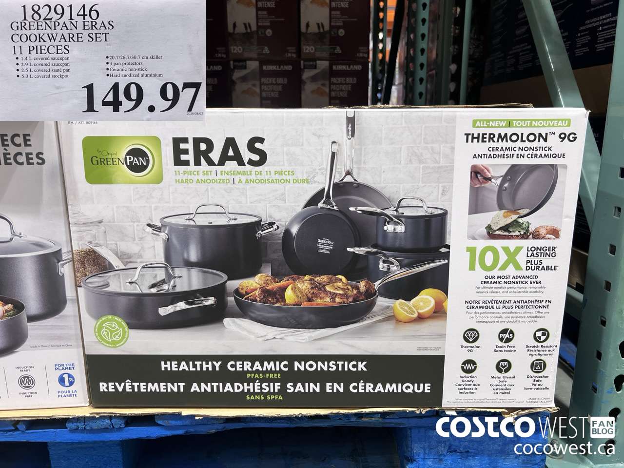 1829146 GREENPAN ERAS COOKWARE SET 11 PIECES $149.97