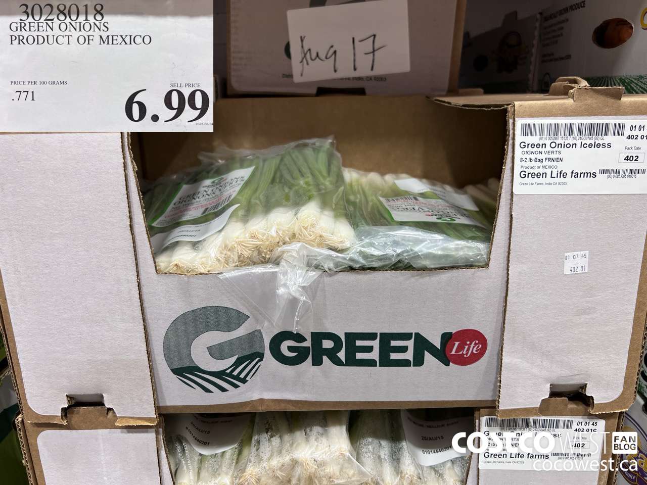 3028018 GREEN ONIONS PRODUCT OF MEXICO $6.99