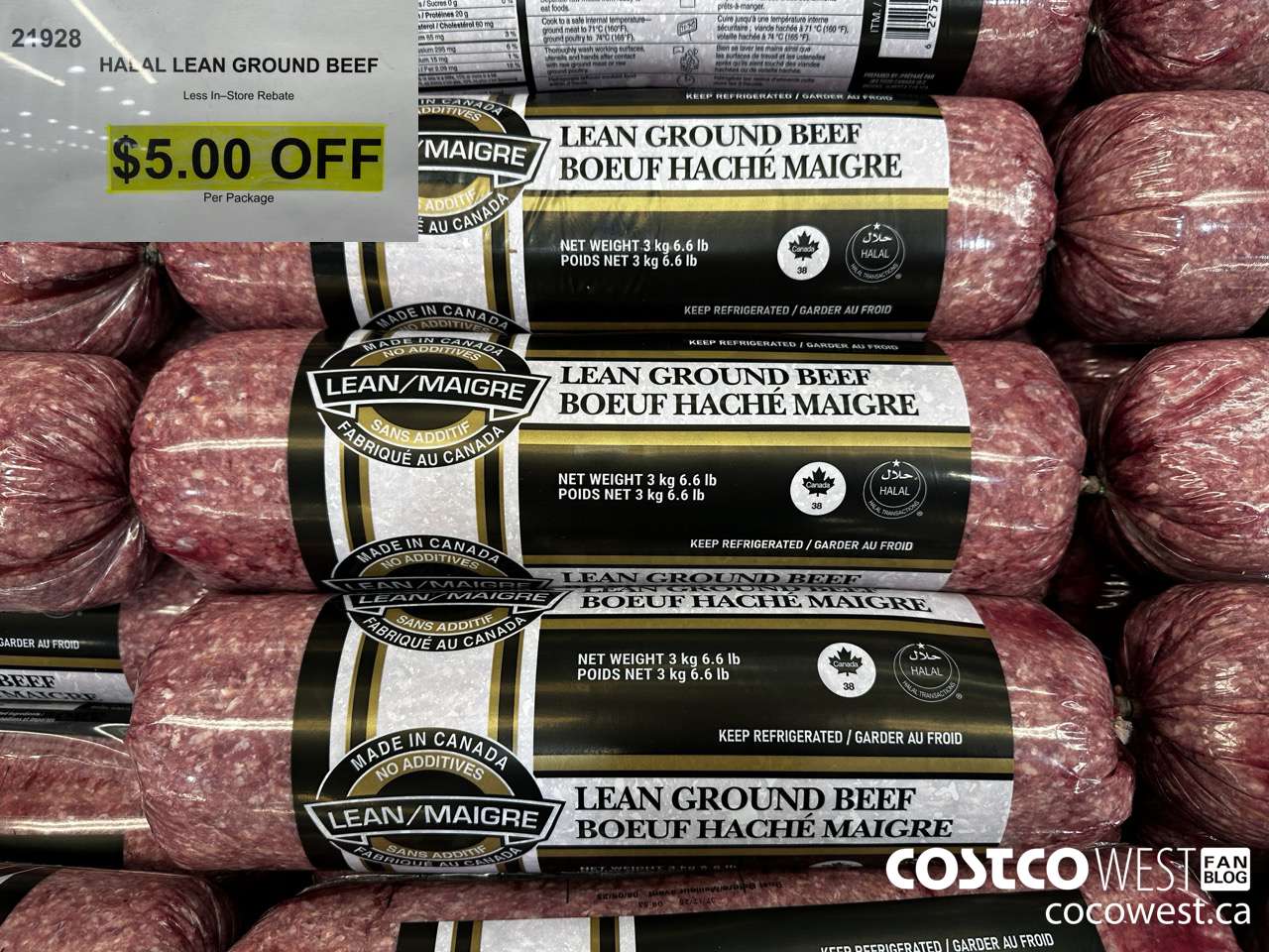 21928 HALAL LEAN GROUND BEEF TUBES ($5.00 INSTANT SAVINGS)