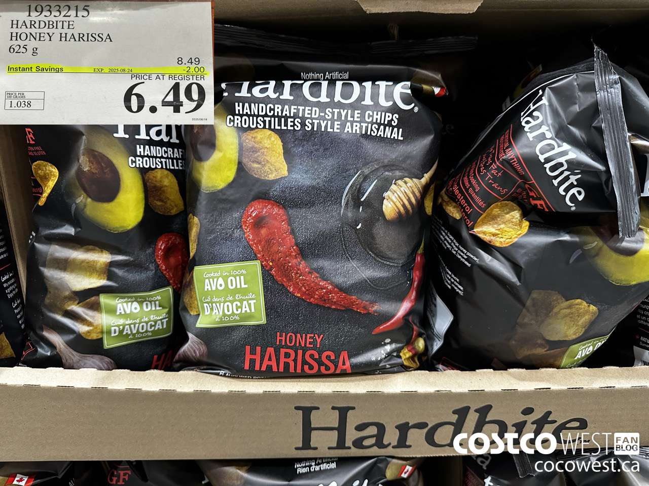 1933215 HARDBITE HONEY HARISSA 625G ($2.00 INSTANT SAVINGS EXPIRES ON 2025-08-24) $6.49