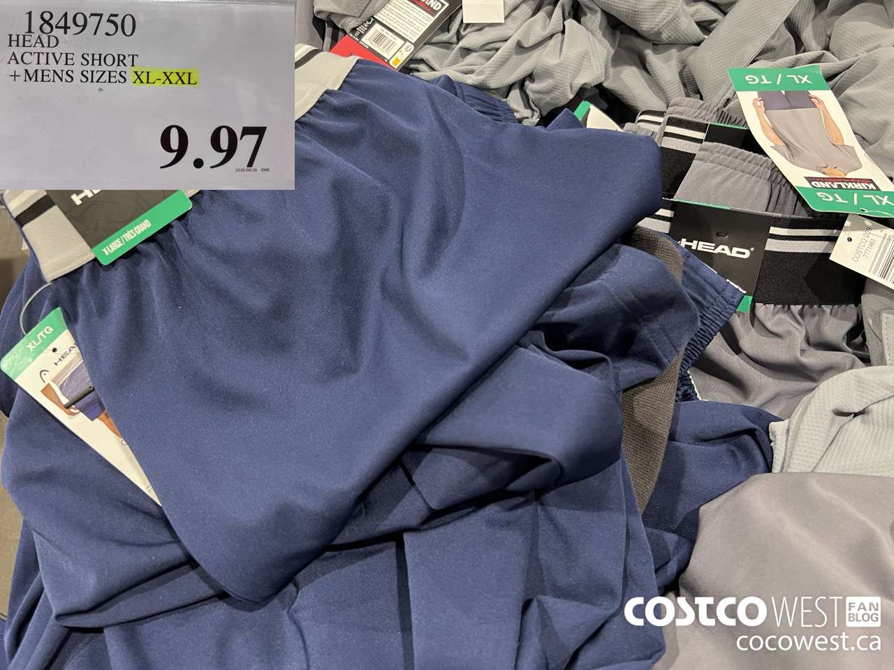 1849750 HEAD ACTIVE SHORT MENS SIZES XL-XXL $9.97