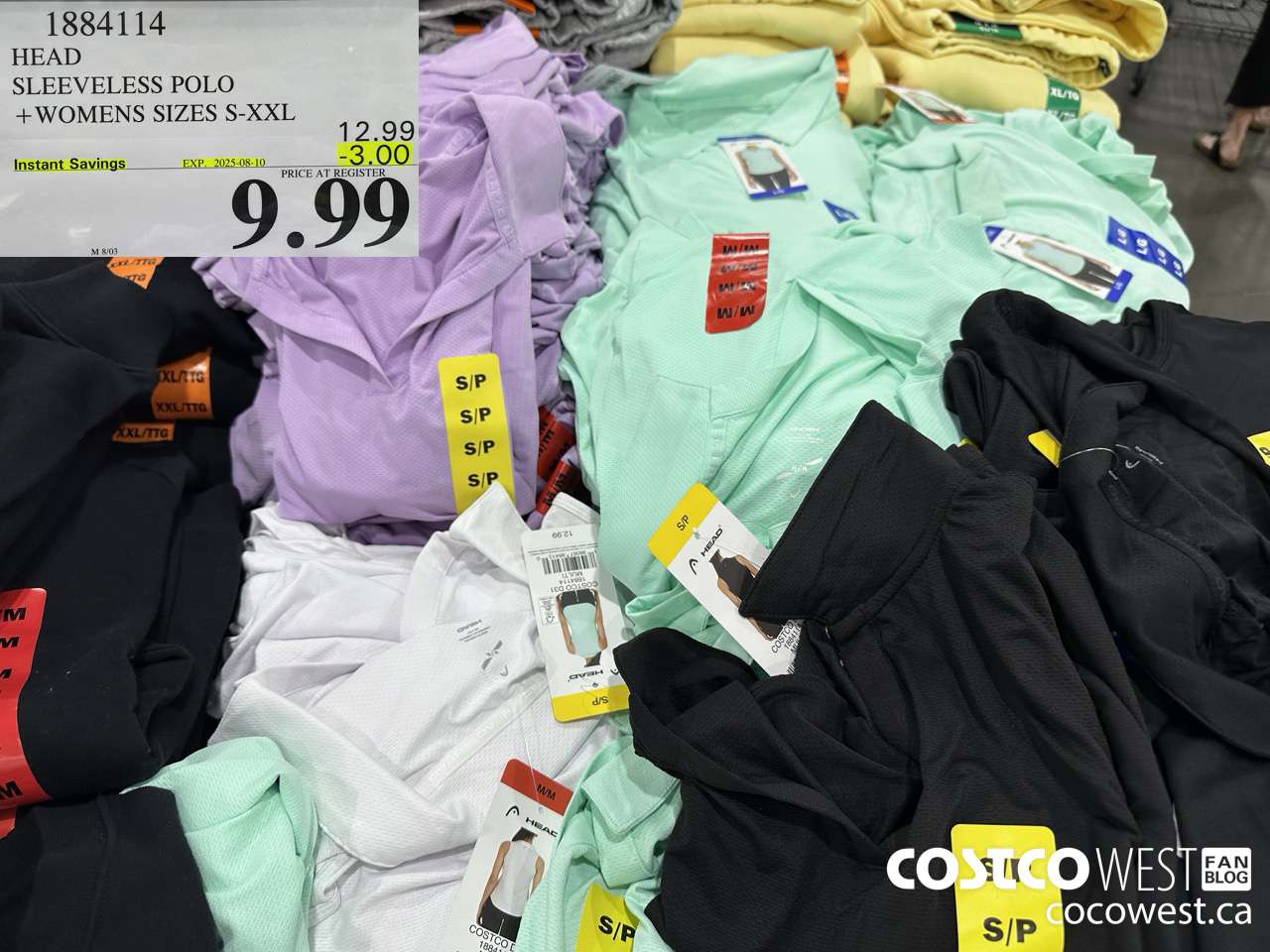 1884114 HEAD SLEVELESS POLO WOMENS SIZES S-XXL ($3.00 INSTANT SAVINGS EXPIRES ON 2025-08-10) $9.99