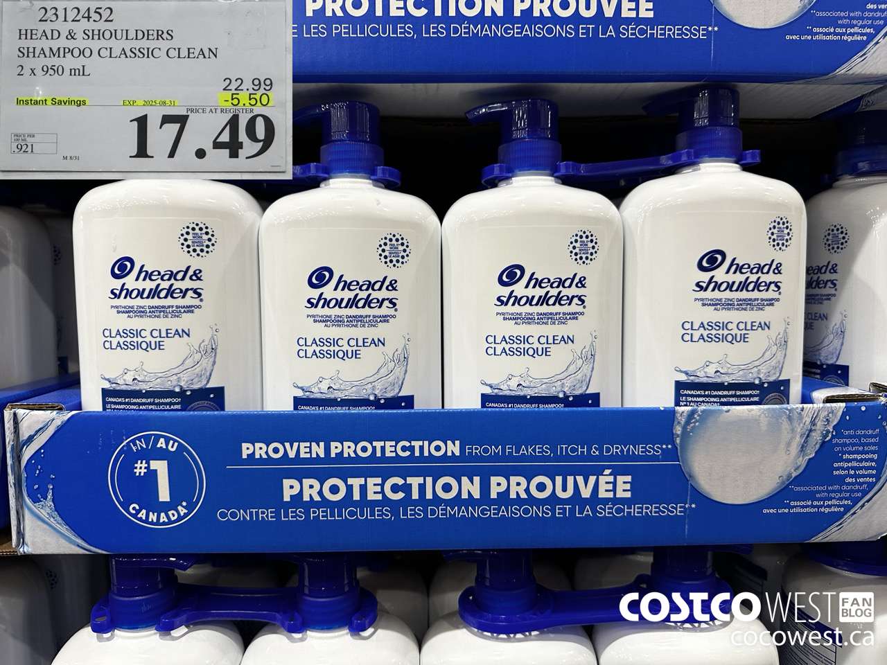 2312452 HEAD & SHOULDERS SHAMPOO CLASSIC CLEAN 2 X 950 ML ($5.50 INSTANT SAVINGS EXPIRES ON 2025-08-31) $17.49