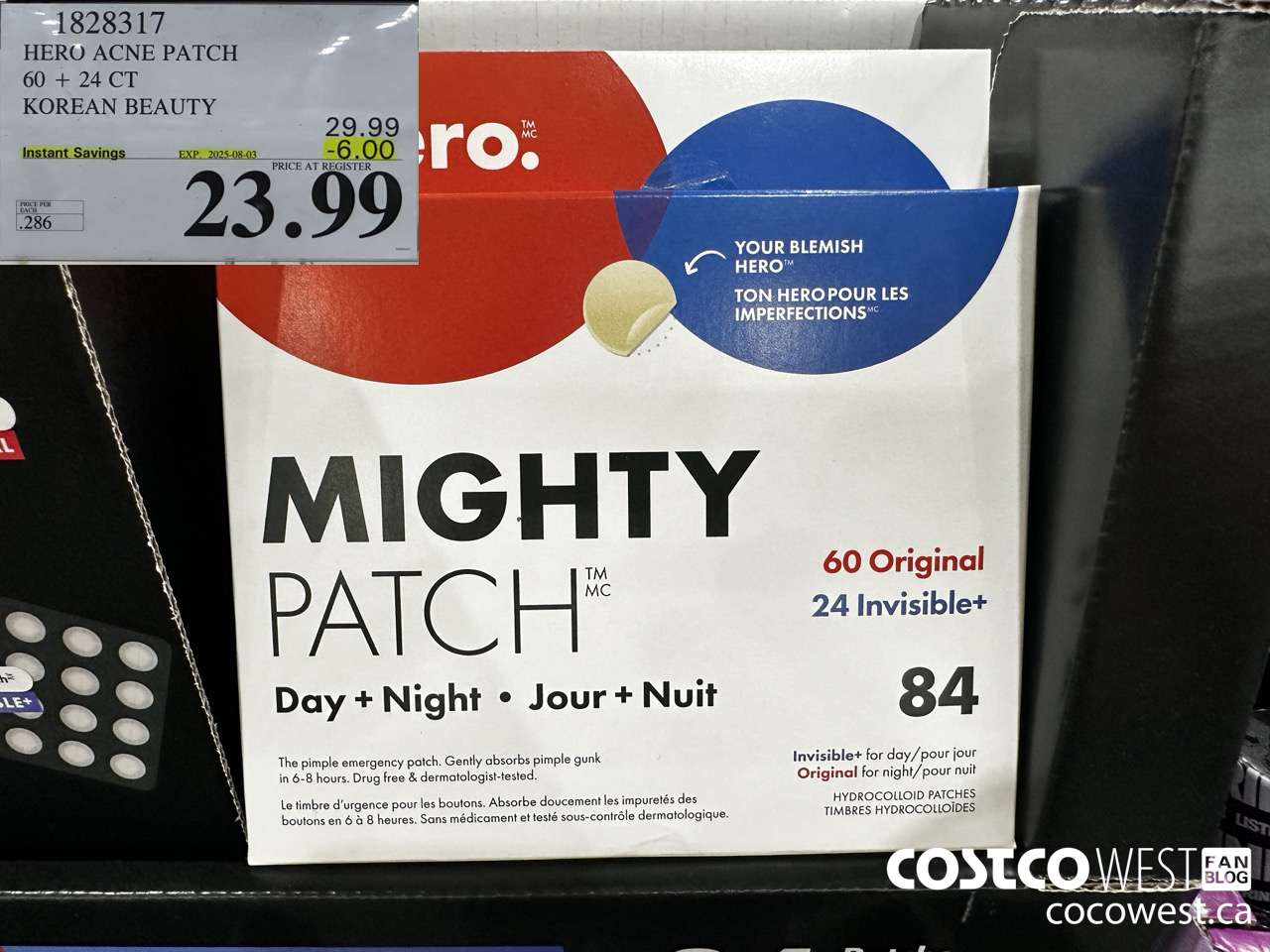 1828317 HERO MIGHTY ACNE PATCH 60 + 24 CT ($6.00 INSTANT SAVINGS EXPIRES ON 2025-08-03) $23.99