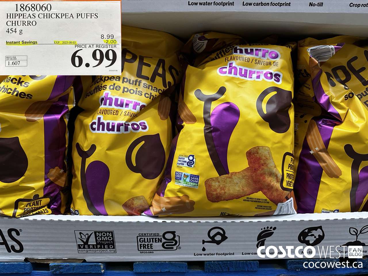 1868060 HIPPEAS CHICKPEA PUFFS CHURRO 454G ($2.00 INSTANT SAVINGS EXPIRES ON 2025-08-03) $6.99