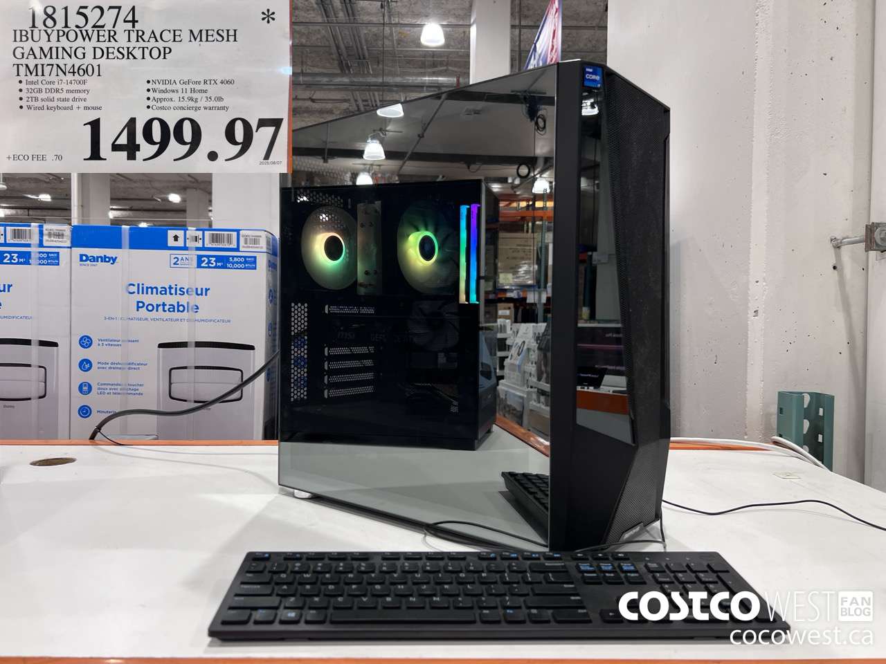 1815274 IBUYPOWER TRACE MESH GAMING DESKTOP TMI7N4601 $1499.97