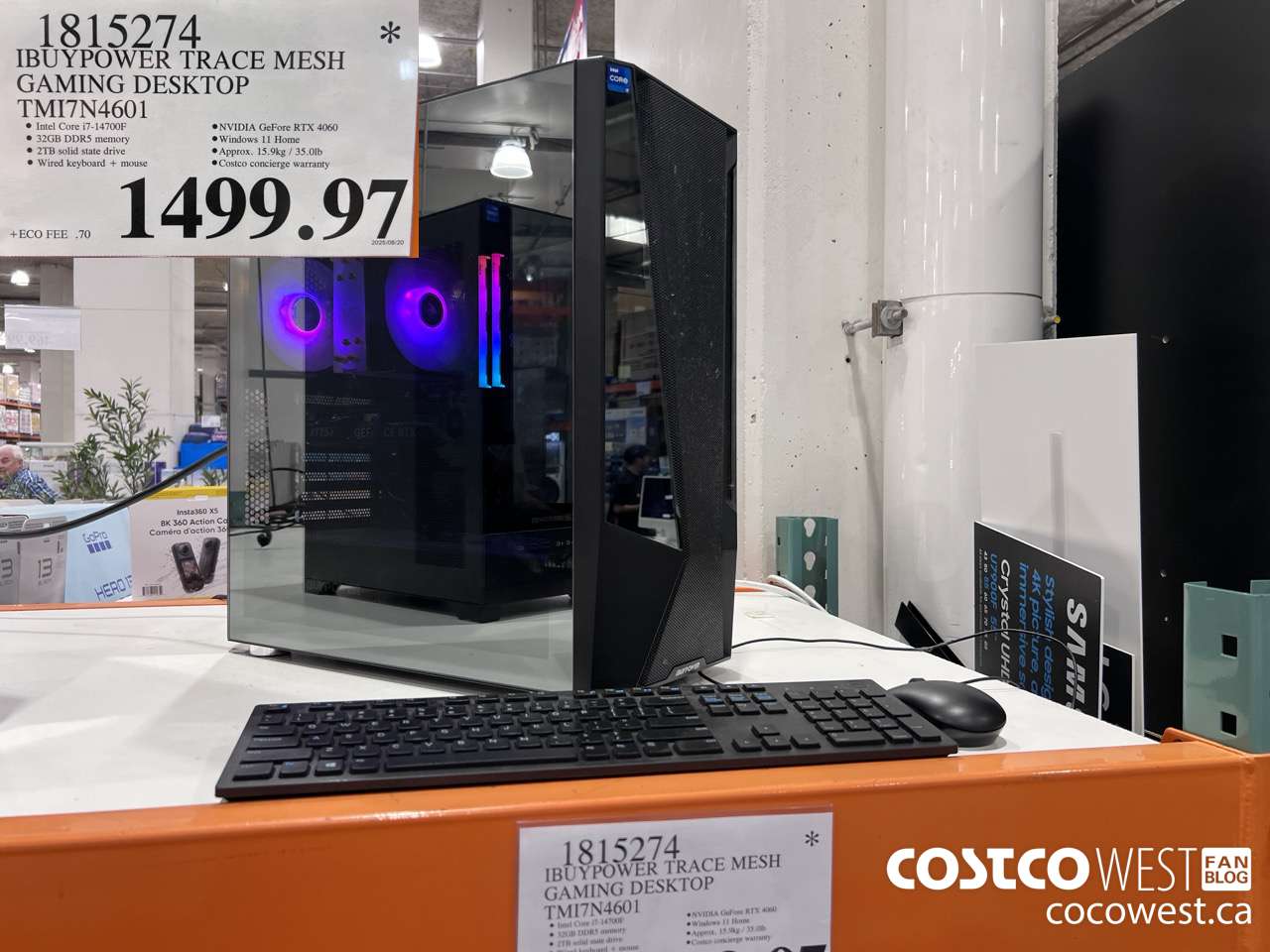 1815274 IBUYPOWER TRACE MESH GAMING DESKTOP TMI7N4601 $1499.97