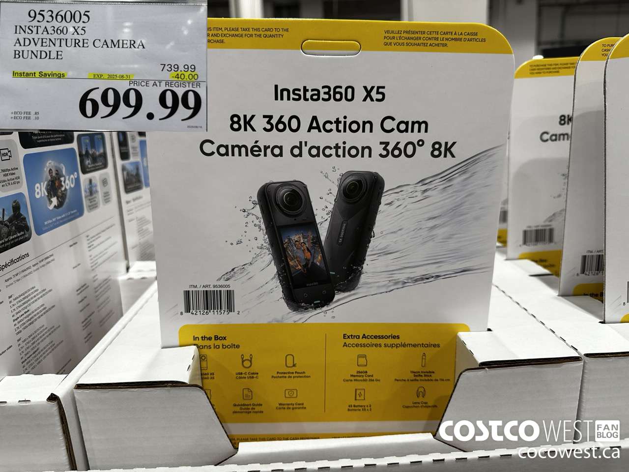 9536005 INSTA360 X5 ADVENTURE CAMERA BUNDLE ($40.00 INSTANT SAVINGS EXPIRES ON 2025-08-31) $699.99