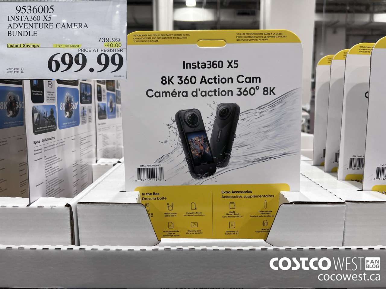 9536005 INSTA360 X5 ADVENTURE CAMERA BUNDLE ($40.00 INSTANT SAVINGS EXPIRES ON 2025-08-31) $699.99