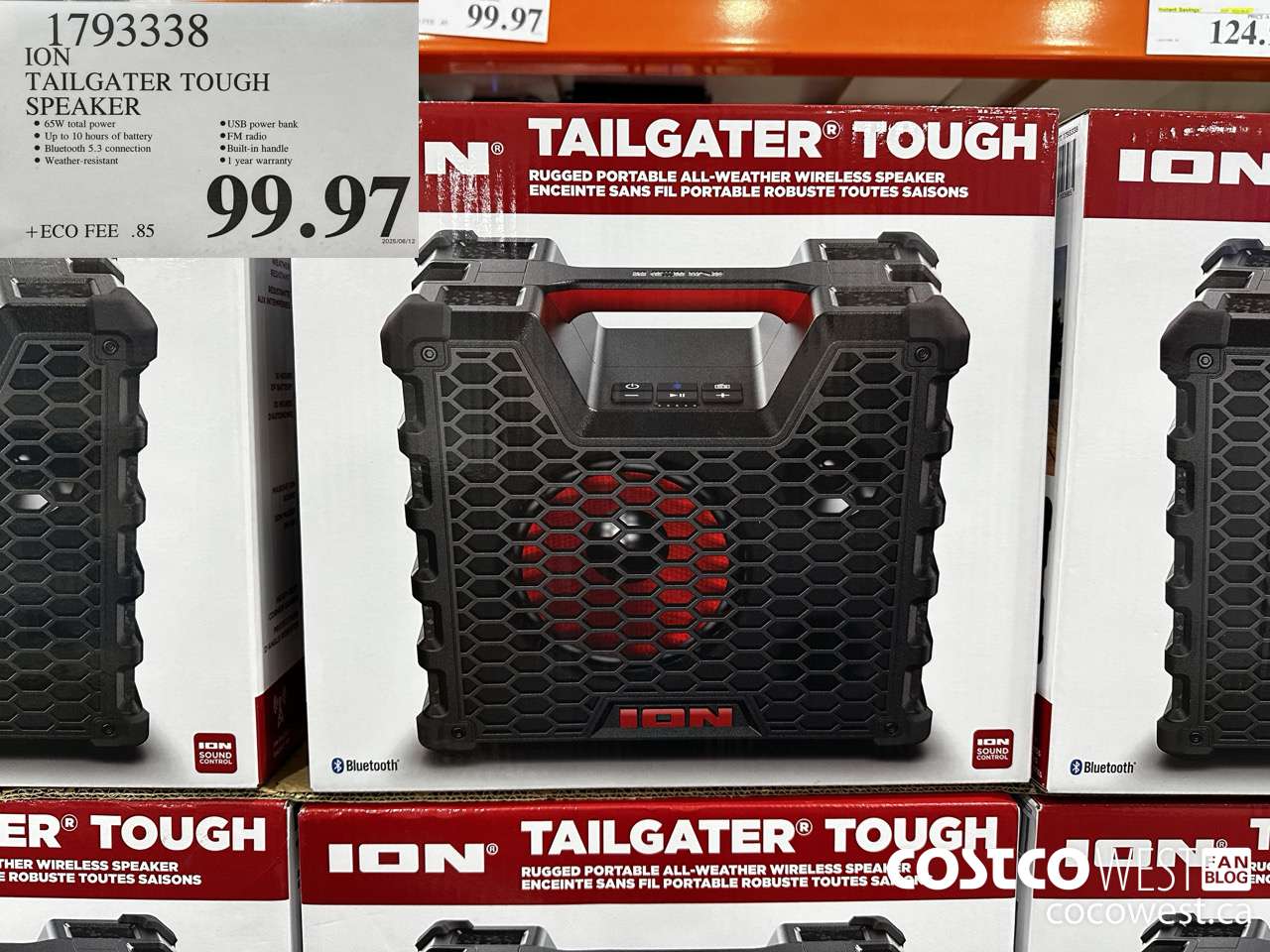 1793338 ION AUDIO TAILGATER TOUGH SPEAKER $99.97