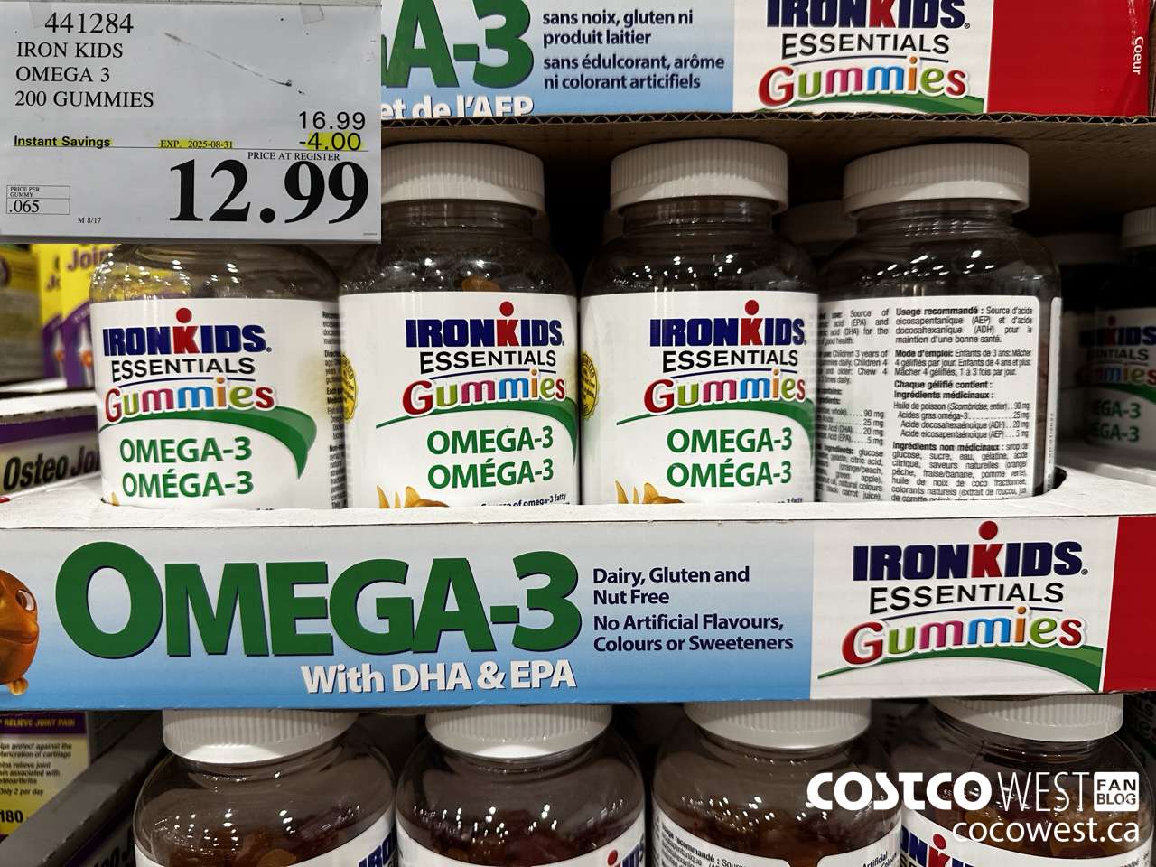 441284 IRON KIDS OMEGA 3 200 GUMMIES ($4.00 INSTANT SAVINGS EXPIRES ON 2025-08-31) $12.99