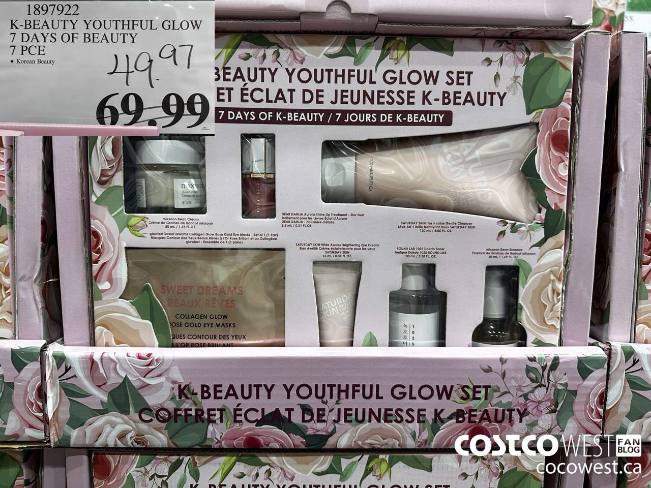 1897922 K-BEAUTY YOUTHFUL GLOW 7 DAYS OF BEAUTY 7 PCE $49.97