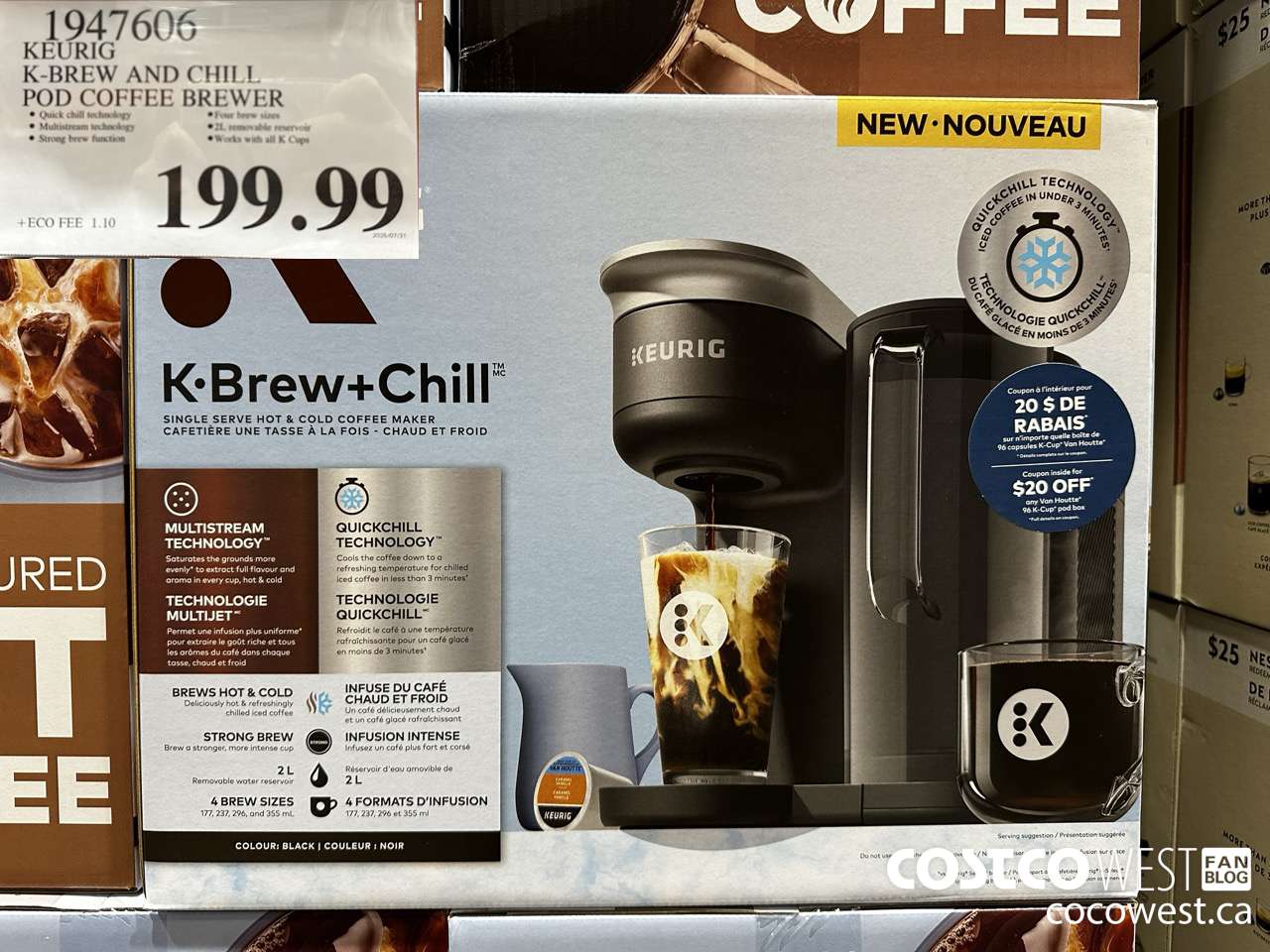 1947606 KEURIG K-BREW AND CHILL POD COFFEE BREWER $199.99