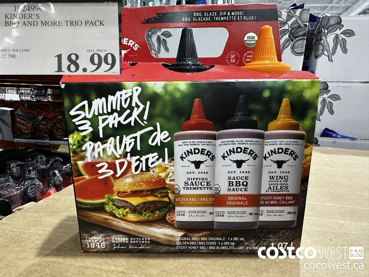1924996 KINDER'S BBQ AND MORE TRIO PACK $18.99