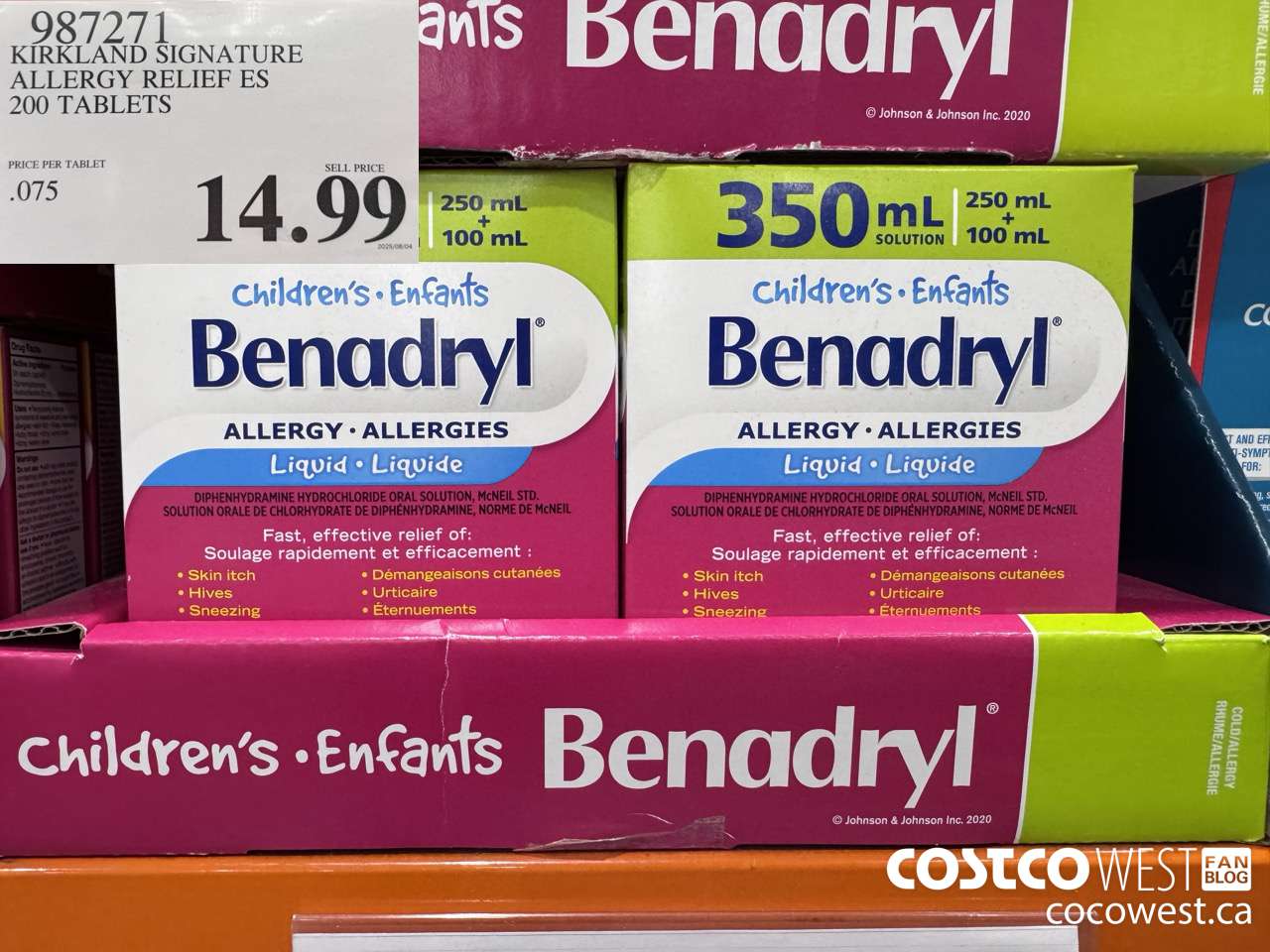 987271 KIRKLAND SIGNATURE ALLERGY RELIEF 200 TABLETS $14.99