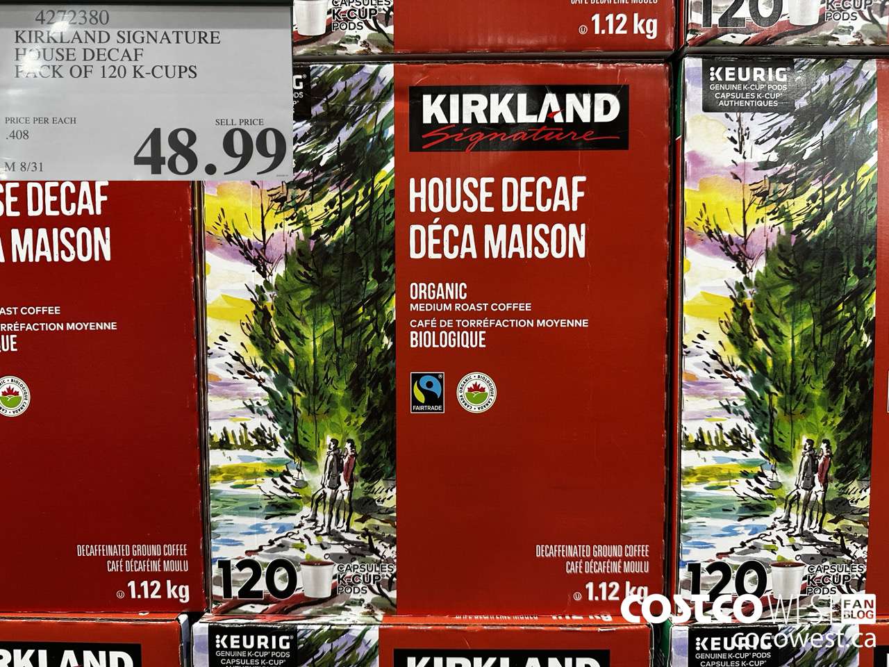 4272380 KIRKLAND SIGNATURE HOUSE DECAF PACK OF 120 K-CUPS $48.99