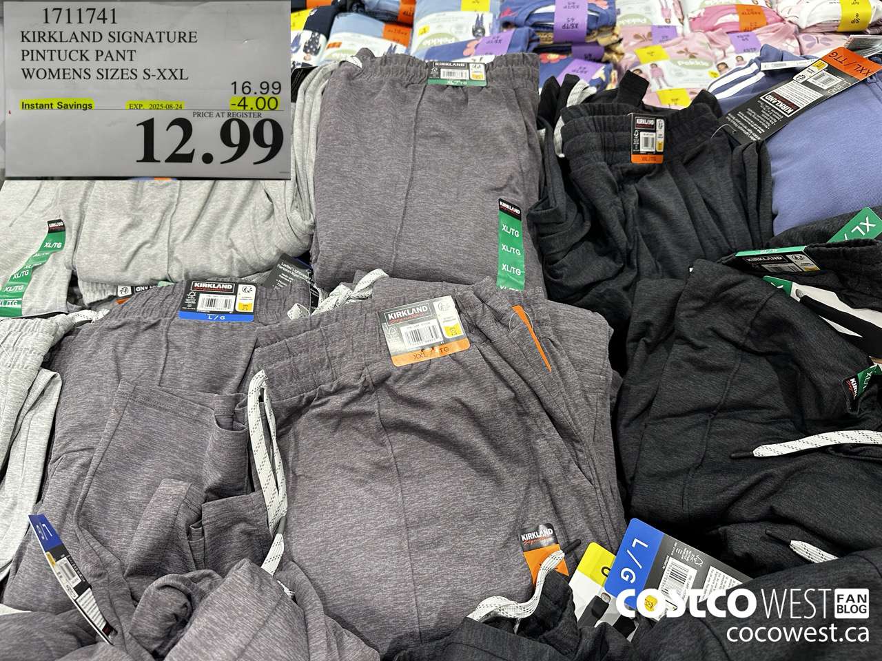 1711741 KIRKLAND SIGNATURE PINTUCK PANT WOMENS SIZES S-XXL  ($4.00 INSTANT SAVINGS EXPIRES ON 2025-08-24) $12.99