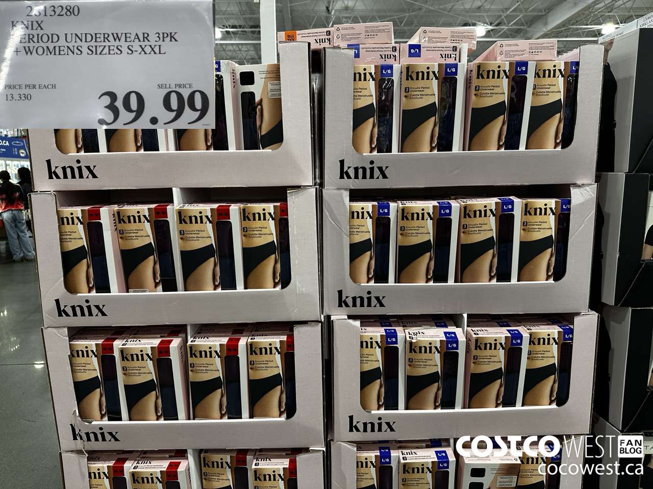 2813280 KNIX PERIOD UNDERWEAR 3PK WOMENS SIZES M-XXL $39.99