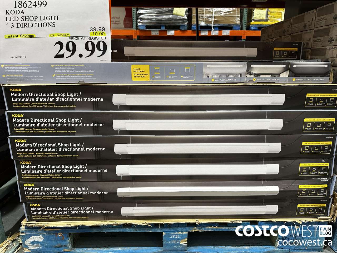 1862499 KODA LED SHOP LIGHT 3 DIRECTIONS ($10.00 INSTANT SAVINGS EXPIRES ON 2025-08-25) $29.99