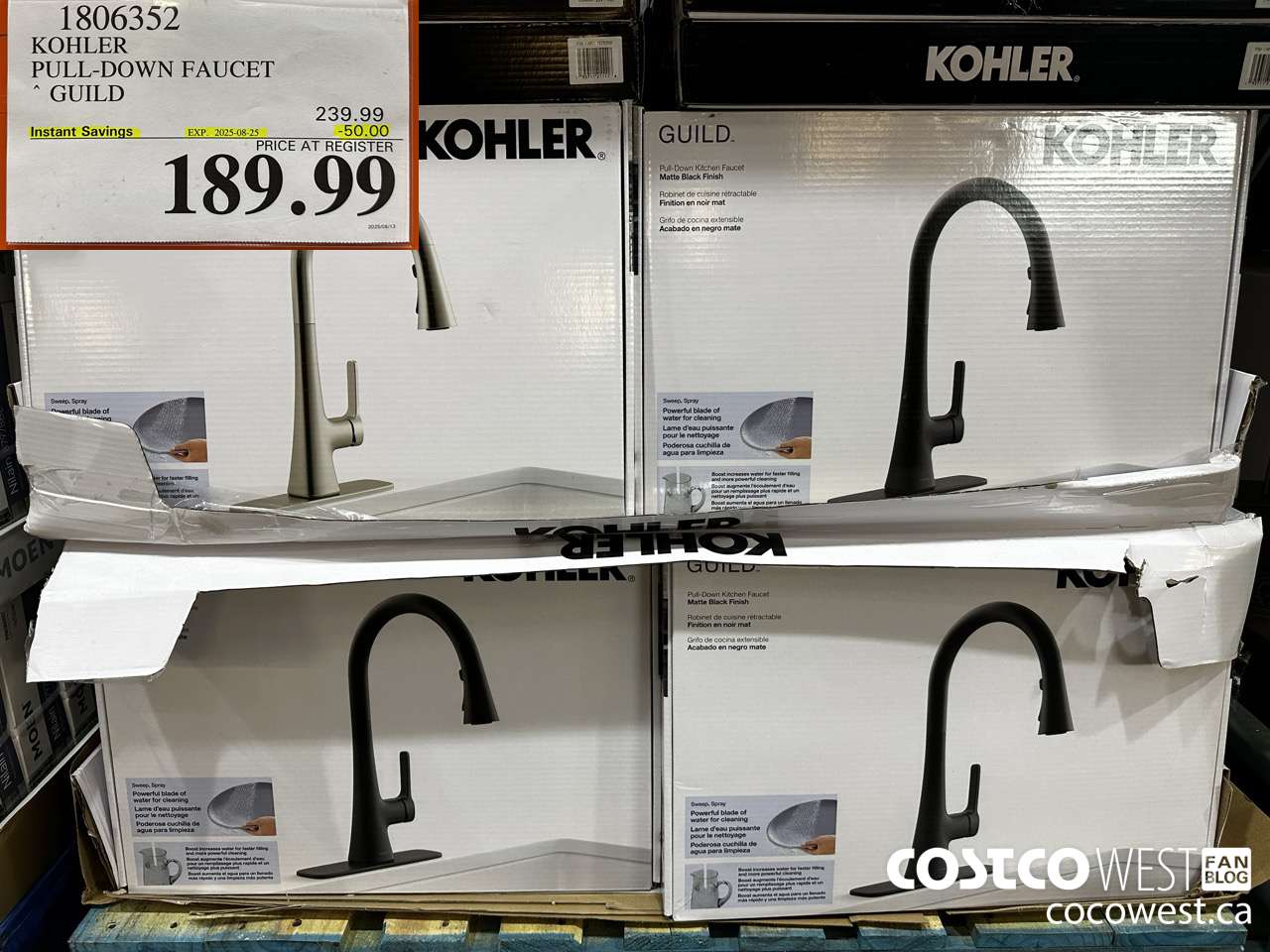 1806352 KOHLER PULL-DOWN FAUCET GUILD ($50.00 INSTANT SAVINGS EXPIRES ON 2025-08-25) $189.99