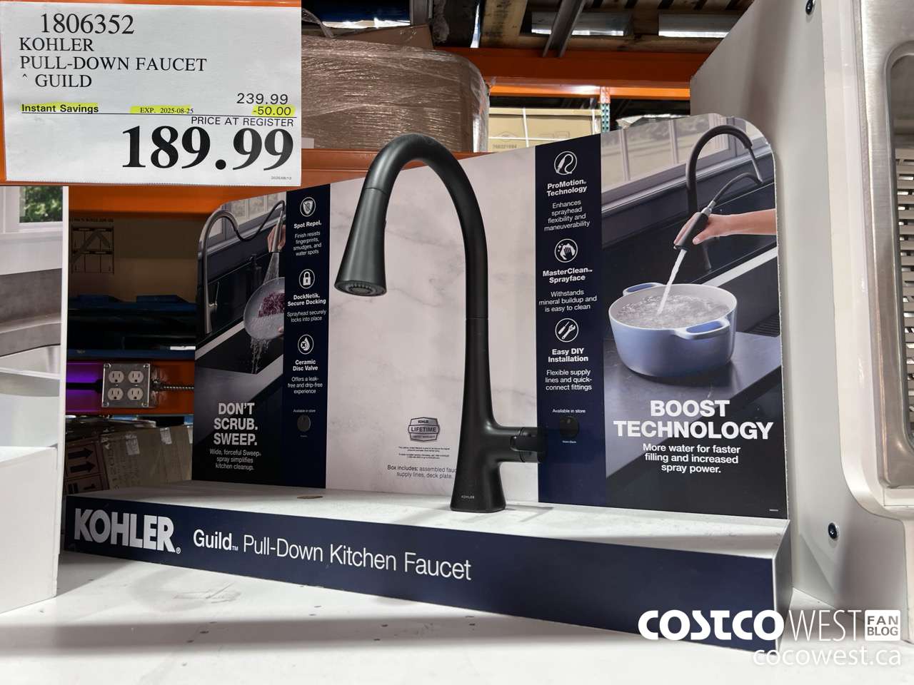 1806352 KOHLER PULL-DOWN FAUCET GUILD ($50.00 INSTANT SAVINGS EXPIRES ON 2025-08-25) $189.99