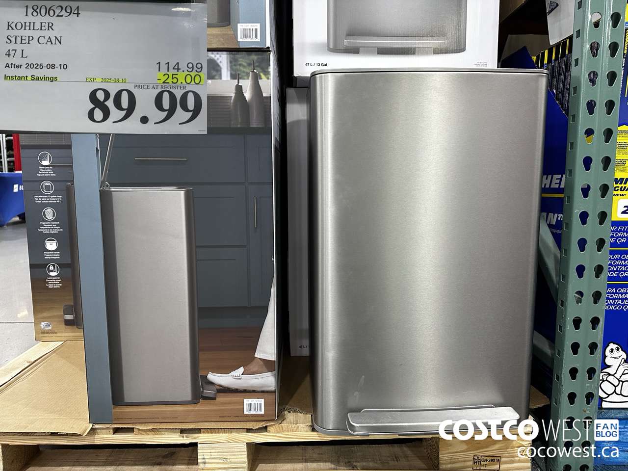 1806294 KOHLER STEP CAN 47L ($25.00 INSTANT SAVINGS EXPIRES ON 2025-08-10) $89.99