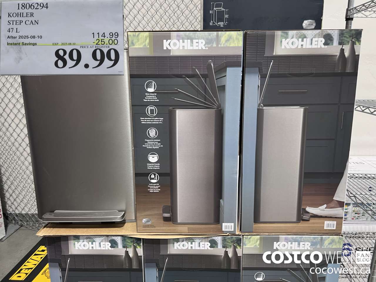 1806294 KOHLER STEP CAN 47L ($25.00 INSTANT SAVINGS EXPIRES ON 2025-08-10) $89.99