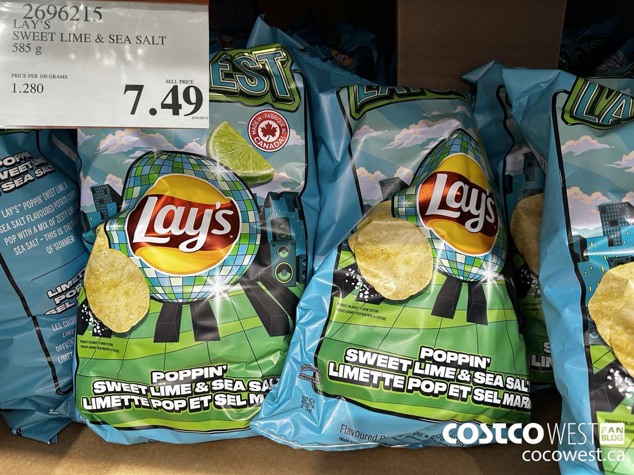 2696215 LAY'S SWEET LIME & SEA SALT 585G $7.49