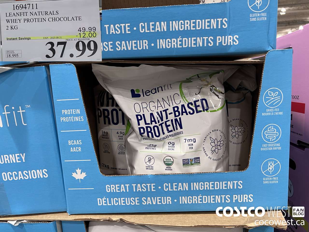 1694711 LEANFIT NATURALS WHEY PROTEIN CHOCOLATE 2 KG ($12.00 INSTANT SAVINGS EXPIRES ON 2025-08-31) $37.99