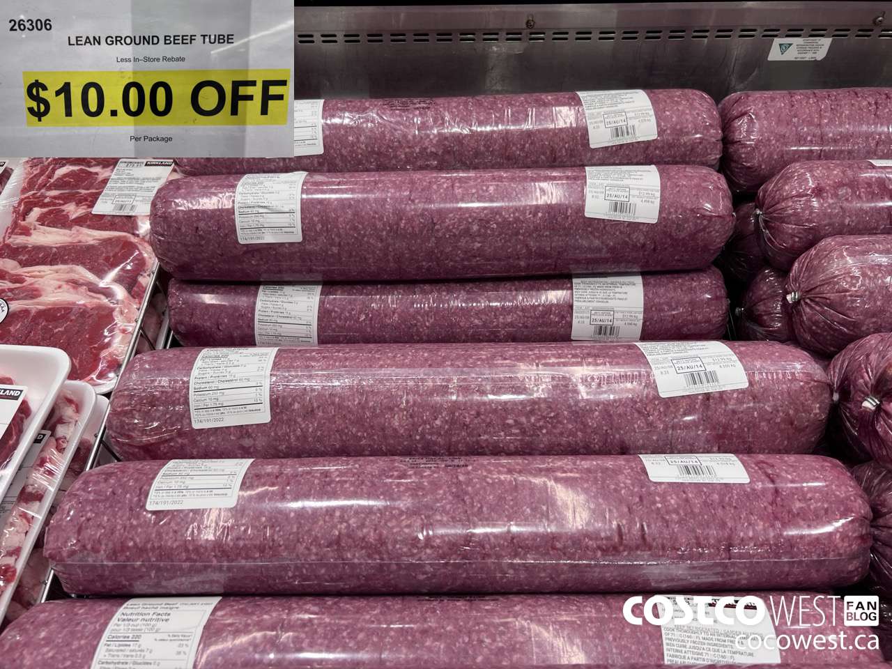 26306 LEAN GROUND BEEF TUBE ($10.00 INSTANT SAVINGS)