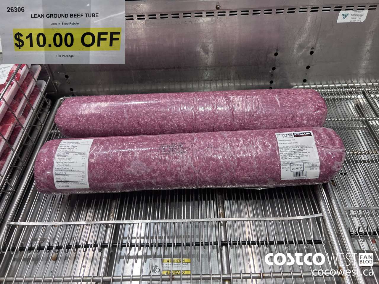 26306 LEAN GROUND BEEF TUBE ($10.00 INSTANT SAVINGS)
