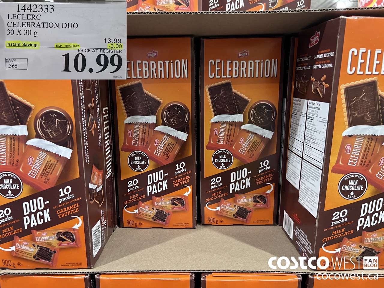 1442333 LECLERC CELEBRATION DUO 2 PACK 30 X 30 g ($3.00 INSTANT SAVINGS EXPIRES ON 2025-08-17) $10.99