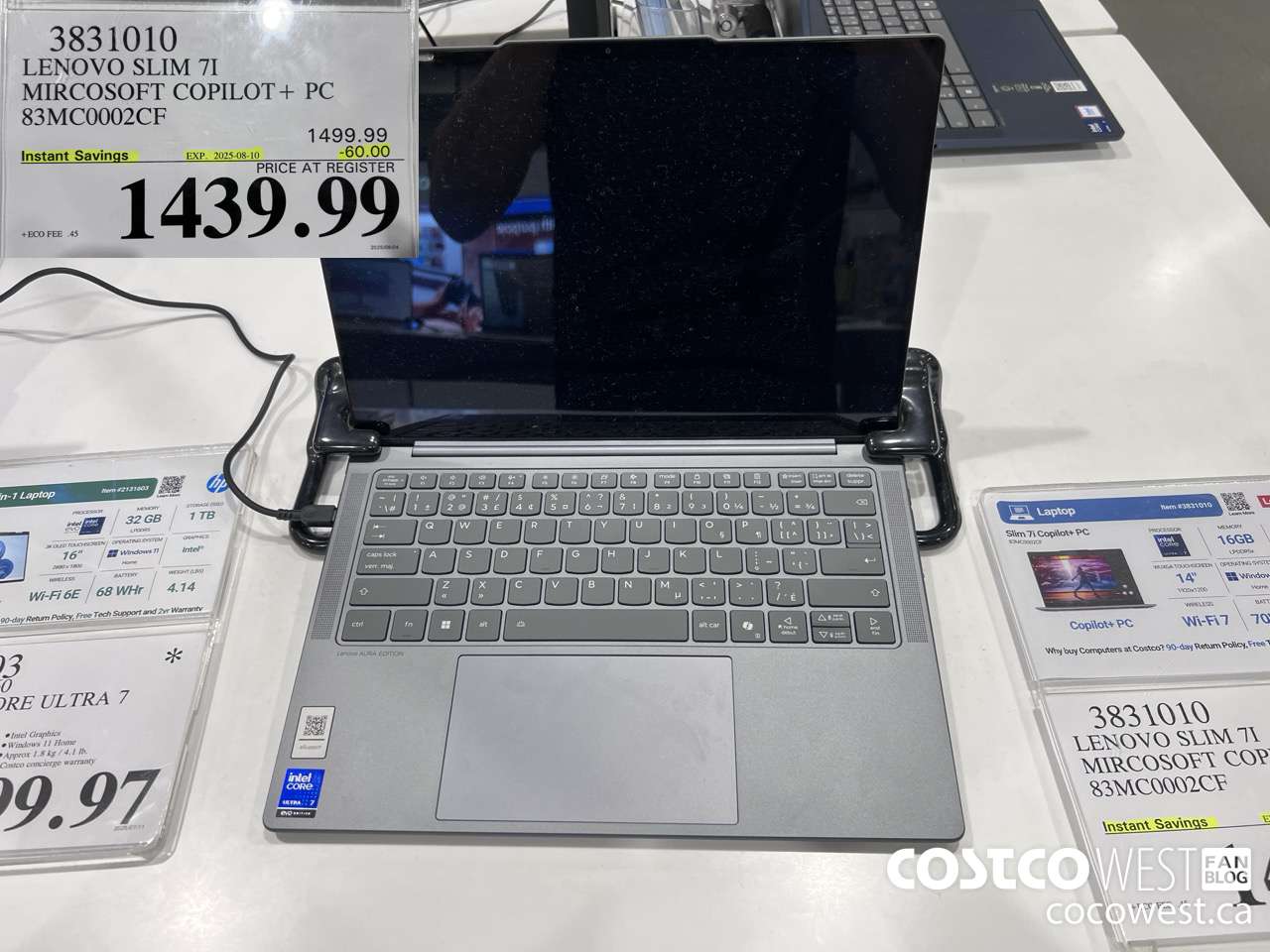 3831010 LENOVO SLIM 7I MICROSOFT COPILOT + PC 83MC0002CF ($60.00 INSTANT SAVINGS EXPIRES ON 2025-08-10) $1439.99